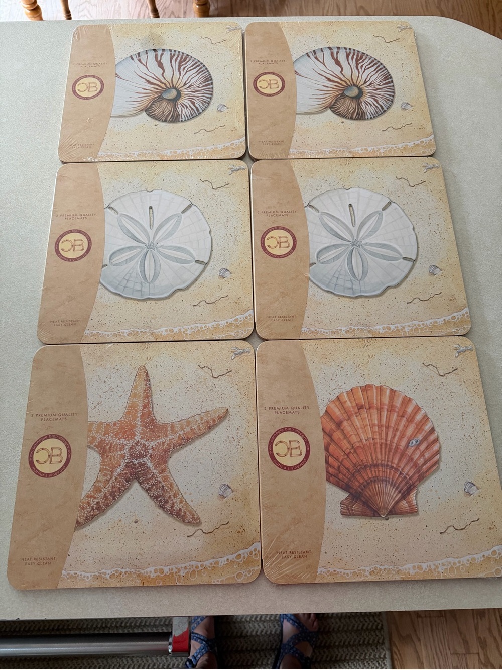 Carnegie Blair Designs Placemats - NWT - Beach Theme - Twelve Total (2 each)